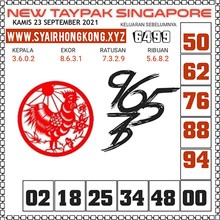 Prediksi New Taypak Singapore Kamis 23 September 2021