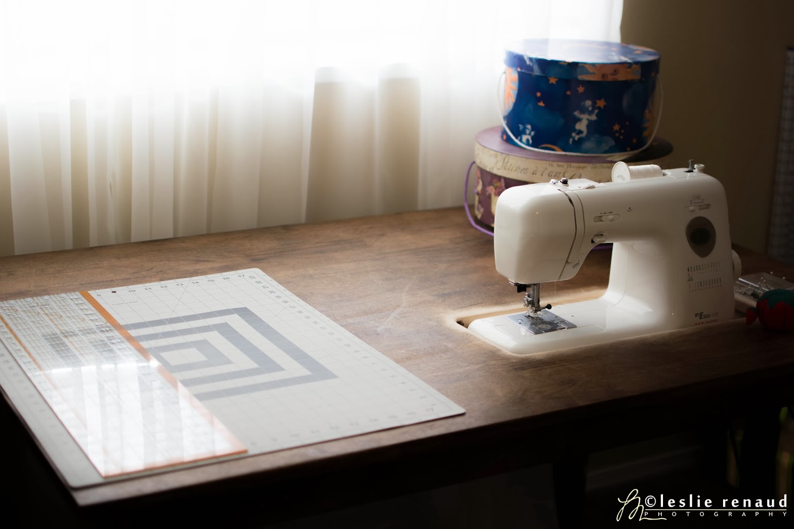 The Lucky Fox Recessed sewing table