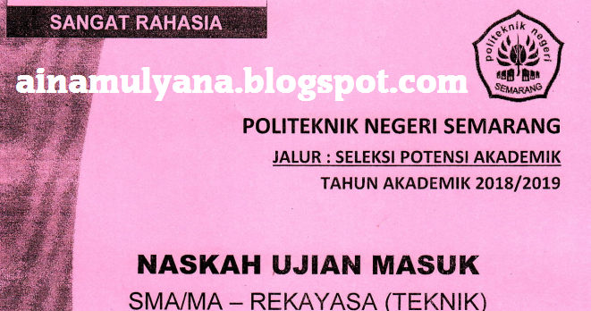 Download Pdf Soal Umpn Polines Dan Spa Polines Tahun 2017 2018 2019 Rekayasa Teknik Kumpulan Soal Unbk Cpns Pppk Ujian Nasional