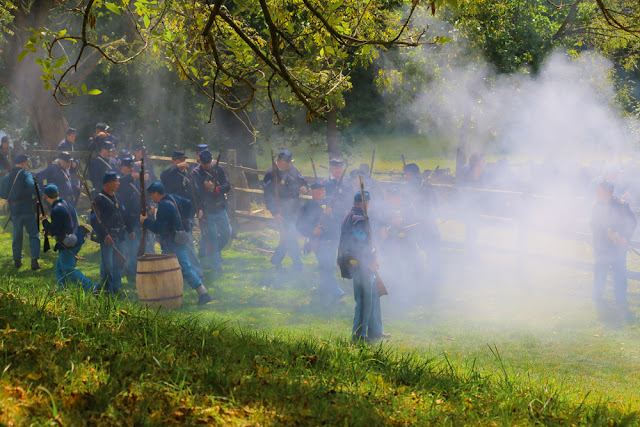 Civil War Reenactors Colonial Pennsylvania Plantation