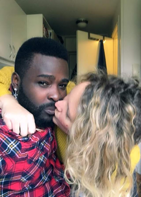 28-year-old Ugandan singer, Guvnor Ace has moved on with another white woman after dumping his 67- year-old Swedish wife