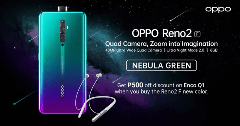 OPPO Reno2 F gets new Nebula Green color
