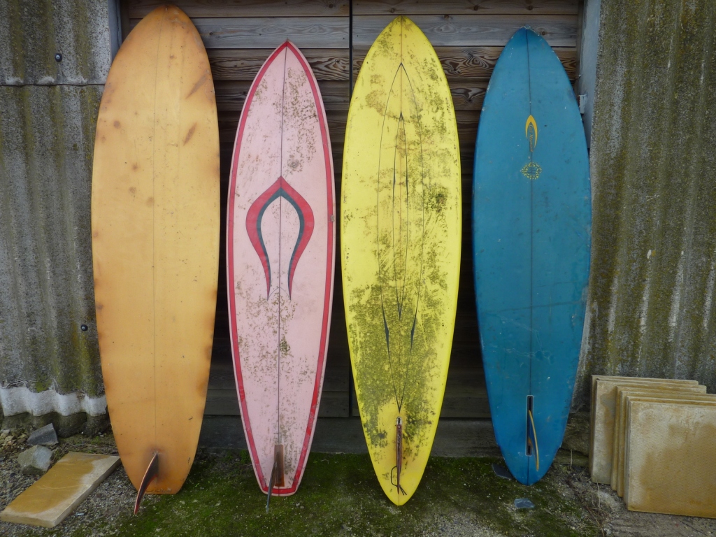 vintage surfboard collector UK Bro and Paul's quiver