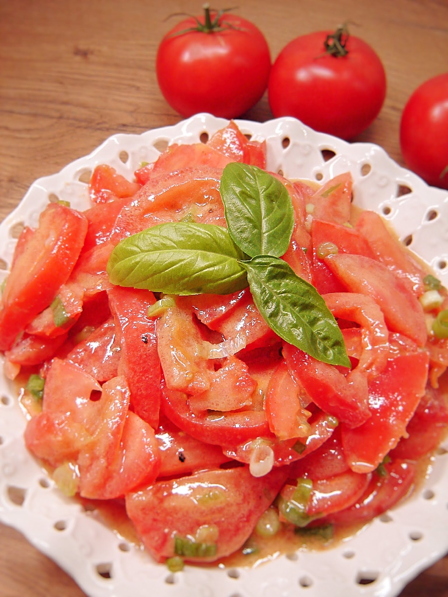 Pomidory w sosie miodowo-musztardowym