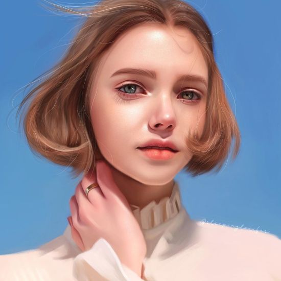 Ewelina Kowalczyk artstation instagram arte pinturas hiper realistas retratos mulheres modelos beleza