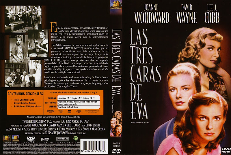 Carátula dvd: Las tres caras de Eva 1957