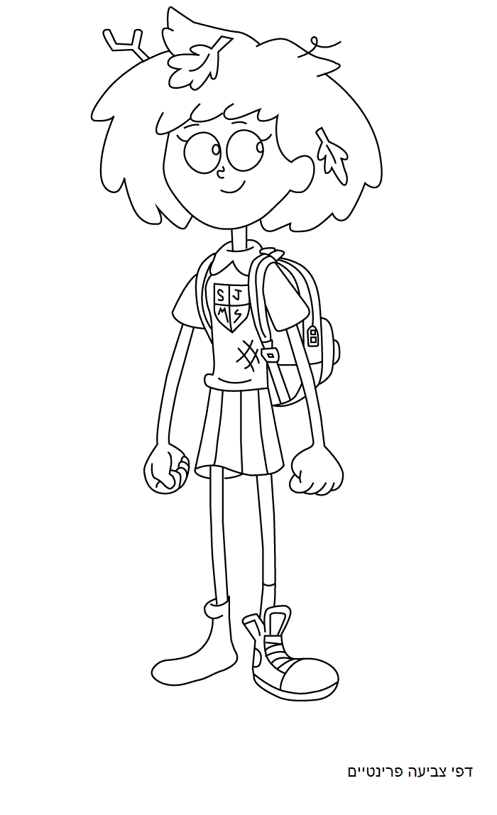 Amphibia Coloring Page Anne