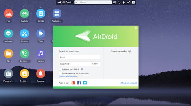 AirDroid home page