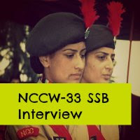 NCC 33 women ssb interview dates 