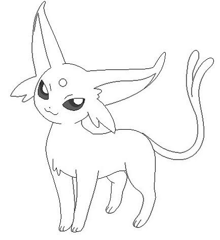 Pokemon Espeon Coloring Pages - Free Pokemon Coloring Pages