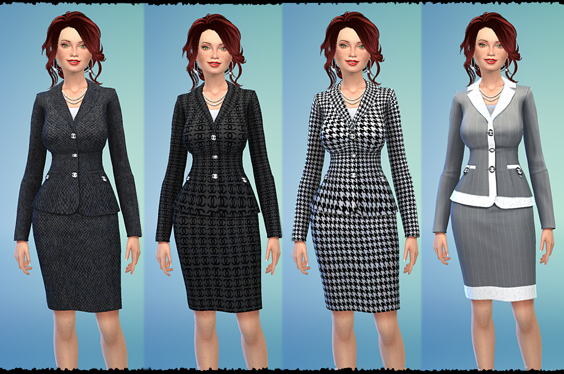 My Sims 4 Blog Chanel Skirt Suits By Tacha75