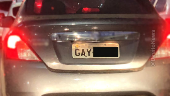 justica pedido advogado placa carro gay