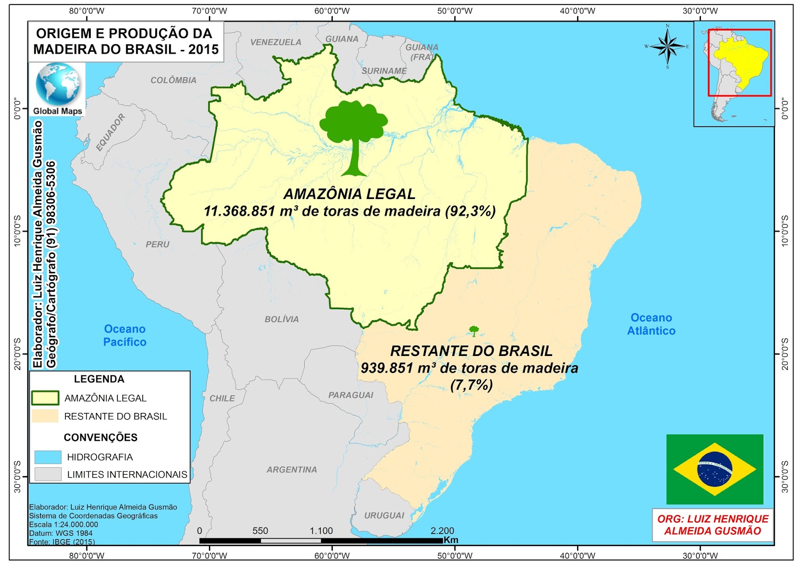 Geografia e Cartografia Digital Cartografia da Atividade Madeireira na