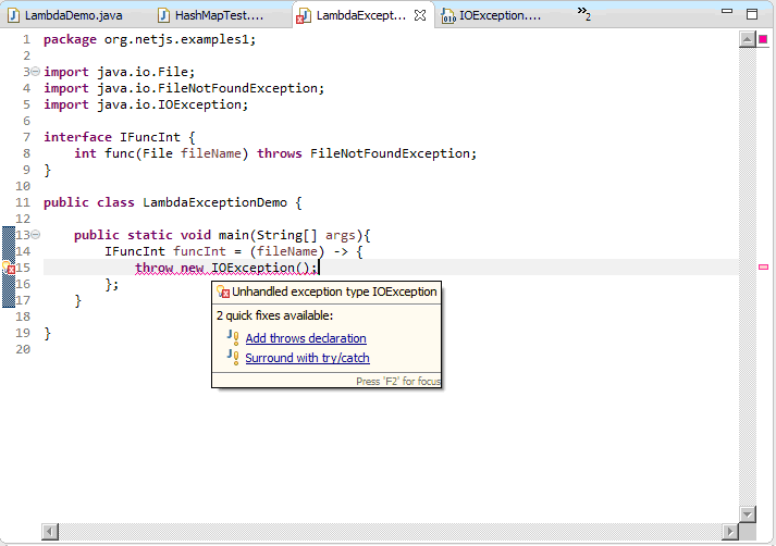 Exception Handling in Java Lambda Expressions Tech Tutorials