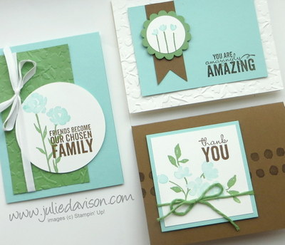 Stampin' Up! Painted Petals Card Kit for Stamp of the Month Club #stampinup #cardkit www.juliedavison.com