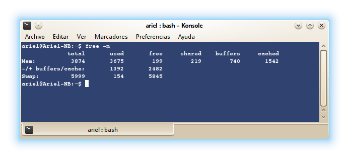 Como ver la ram libre de linux