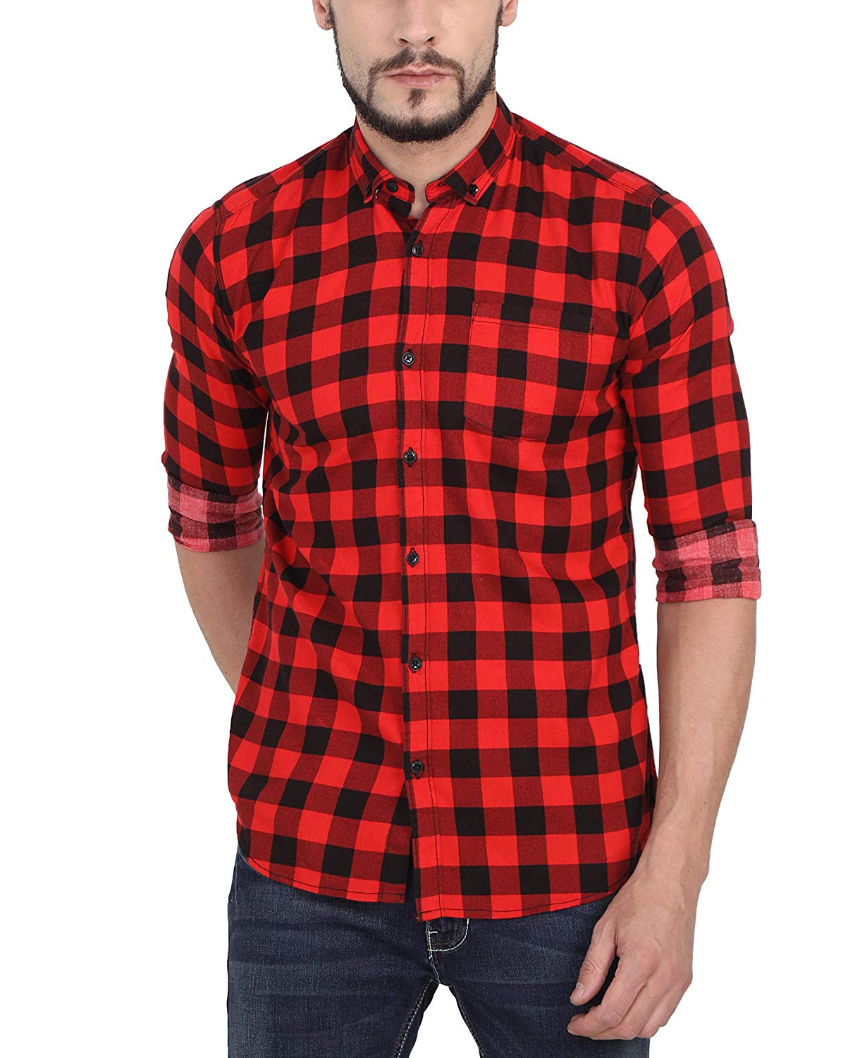 Men's Red Casual Shirt By Classy Moments