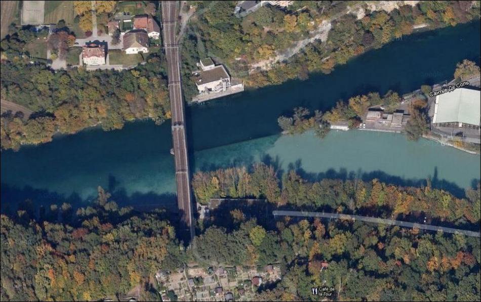 TomcatWallpapers: Junction of Two Rivers - Geneva Switzerland