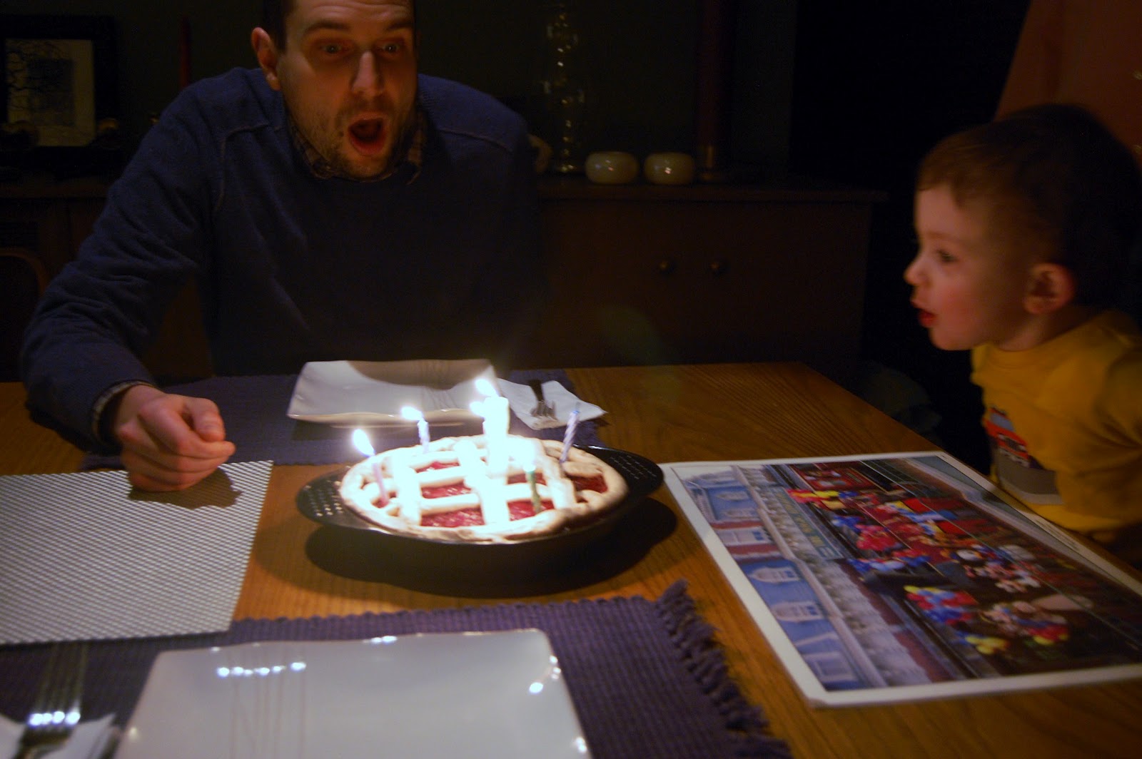 Thar She Sews! Cherry pie birthday cake