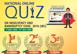 NATIONAL ONLINE QUIZ ON INSOLVENCY AND BANKRUPTCY CODE, 2016 