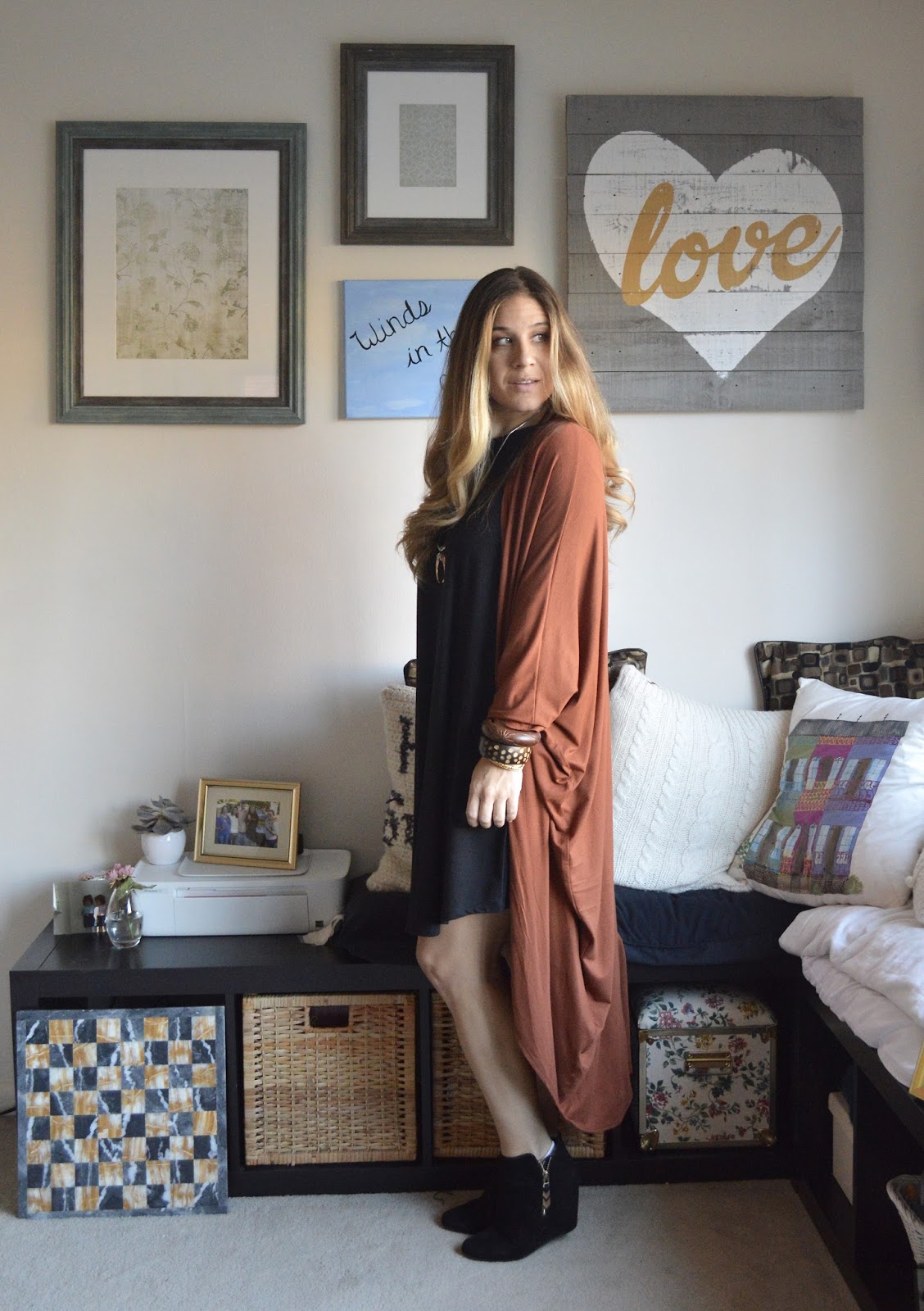 swing dress with cardigan