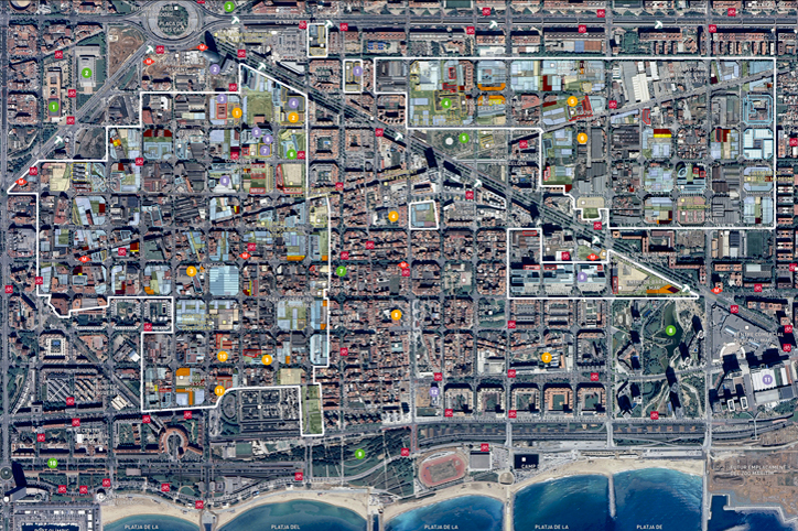 План барселоны сверху