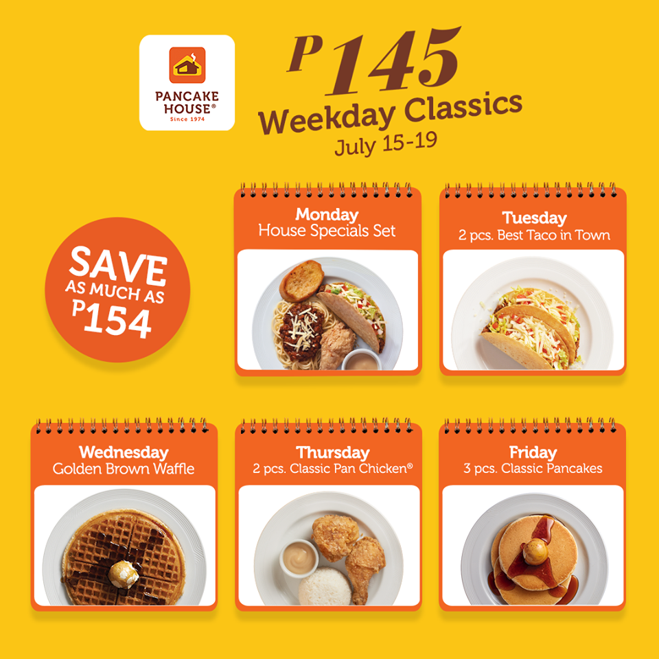 Manila Shopper Pancake House P145 Weekday Classics Promo July 2019