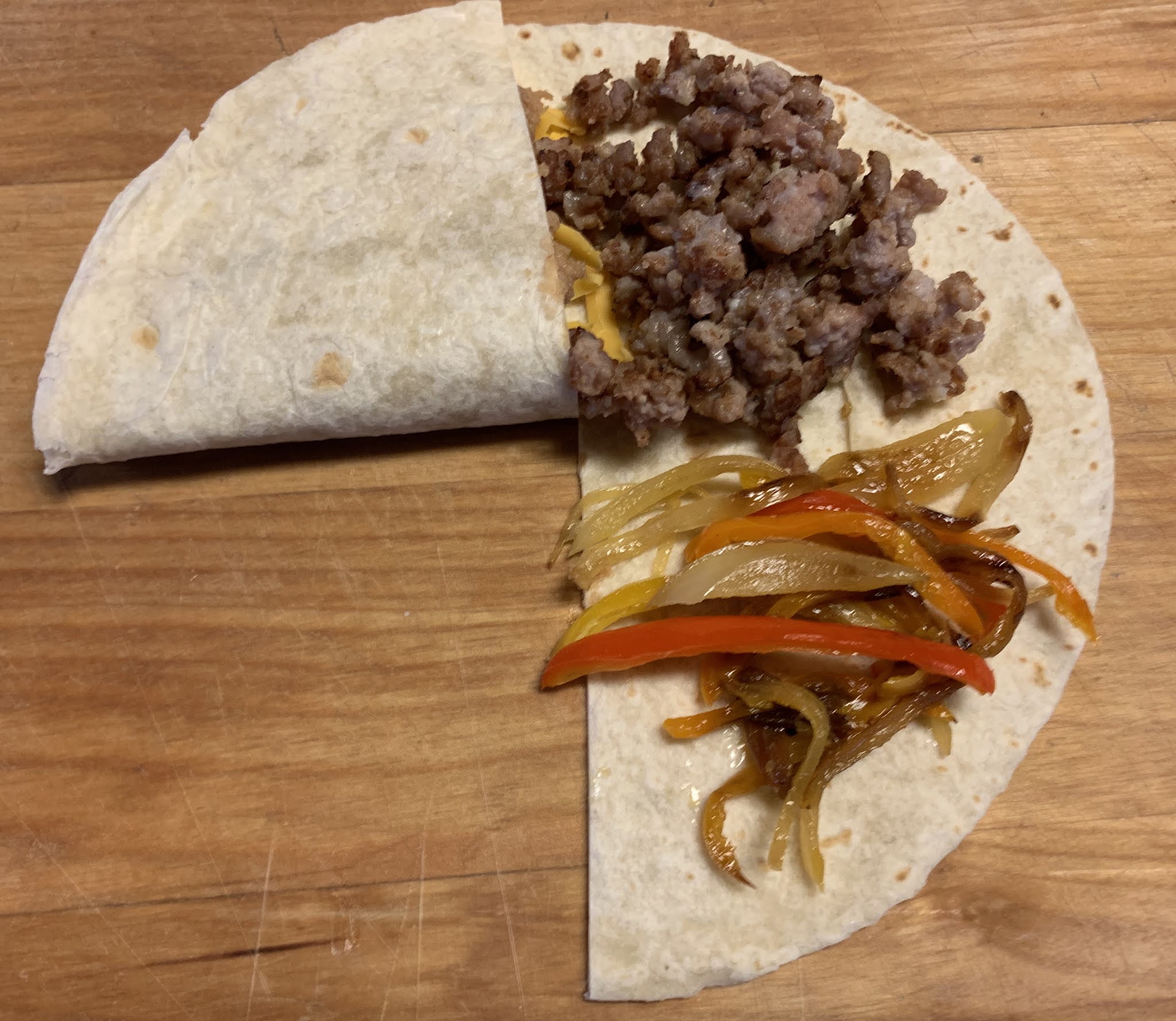 Cooking with Barry & Meta Tortilla Folds Joining the tortilla foldin