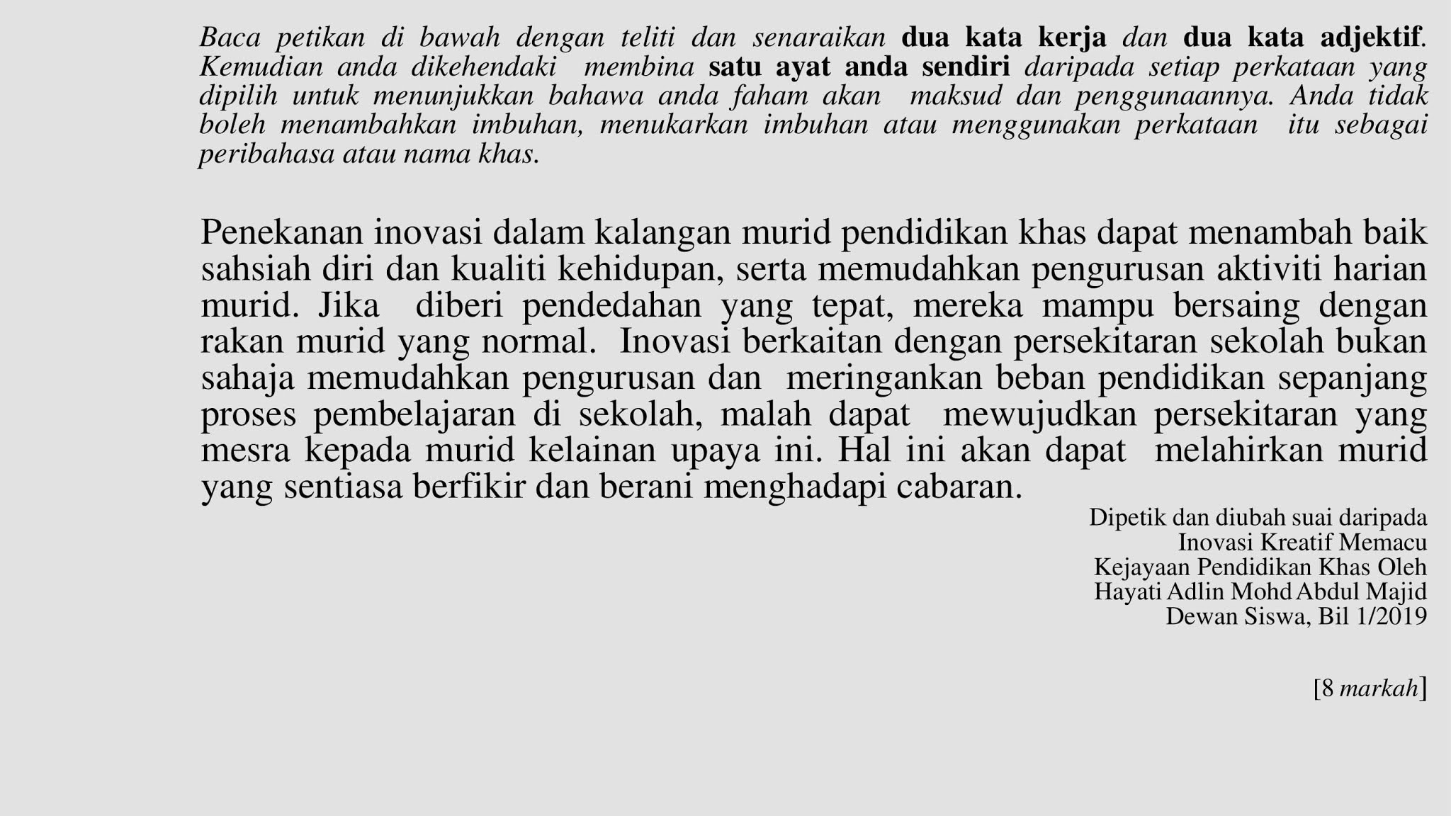 FORMAT BAHARU BM SPM KERTAS 2 BHGN A Kembara Musafir