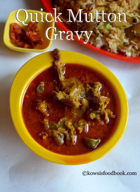 Quick Mutton Gravy for Biryani with Step by Step Pictures