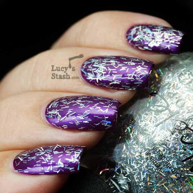 Lucy's Stash - Nicole By OPI Stars At Night over Pretty In Plum