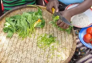 Cassava Nsima and Pumpkin Leaves Eastern Malawi African Food Recipe