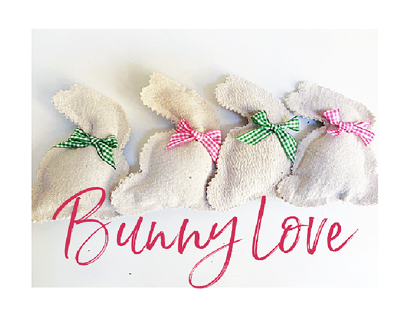 Drop Cloth No-Sew Bunnies