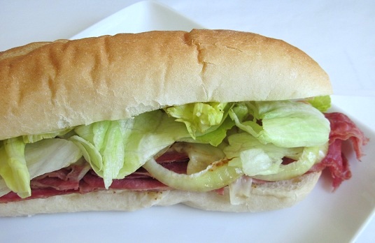 Cooking Stuff: Hot Corned Beef Sandwich with Sauteed Onion and Melty Cheese