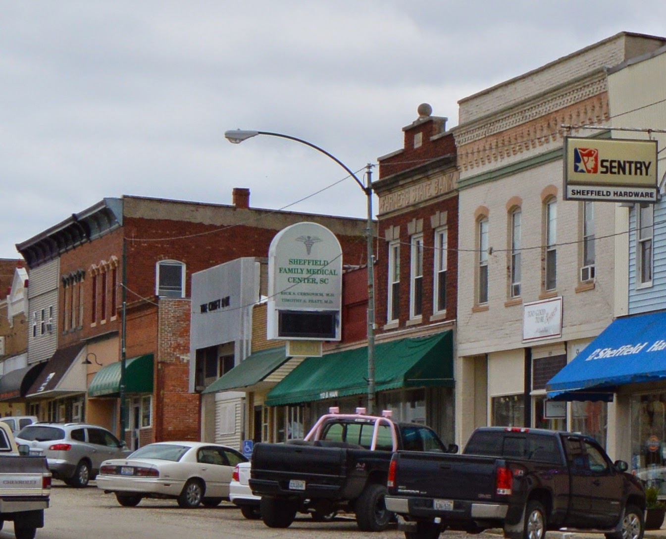 Towns and Nature Sheffield, IL Rock Island Depot, Grain Elevator and