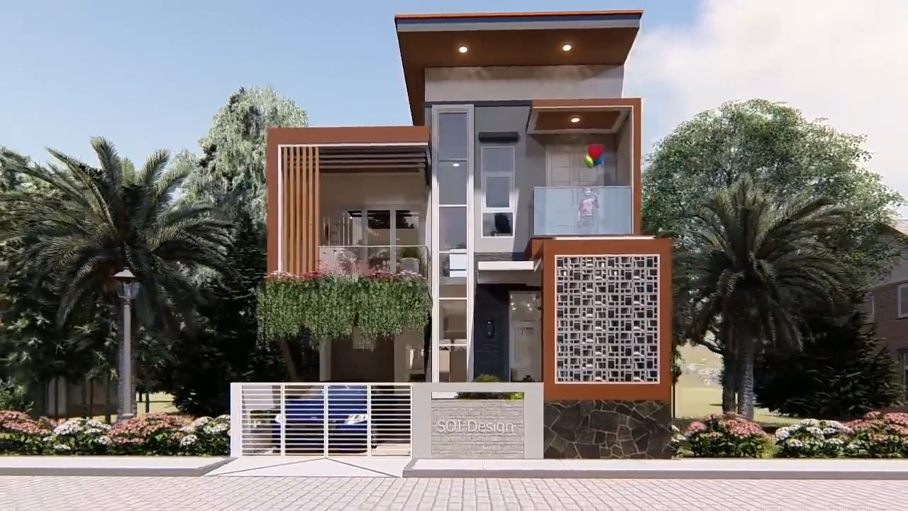 Desain Dan Denah Rumah Minimalis Split Level 7 X 13 M Satu