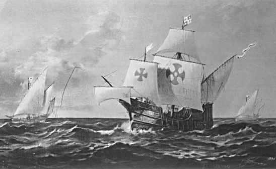 Kapal "Nina," "Pinta" dan "Santa Maria" berlayar menuju Dunia Baru Kapal "Nina," "Pinta" dan "Santa Maria" berlayar menuju Dunia Baru