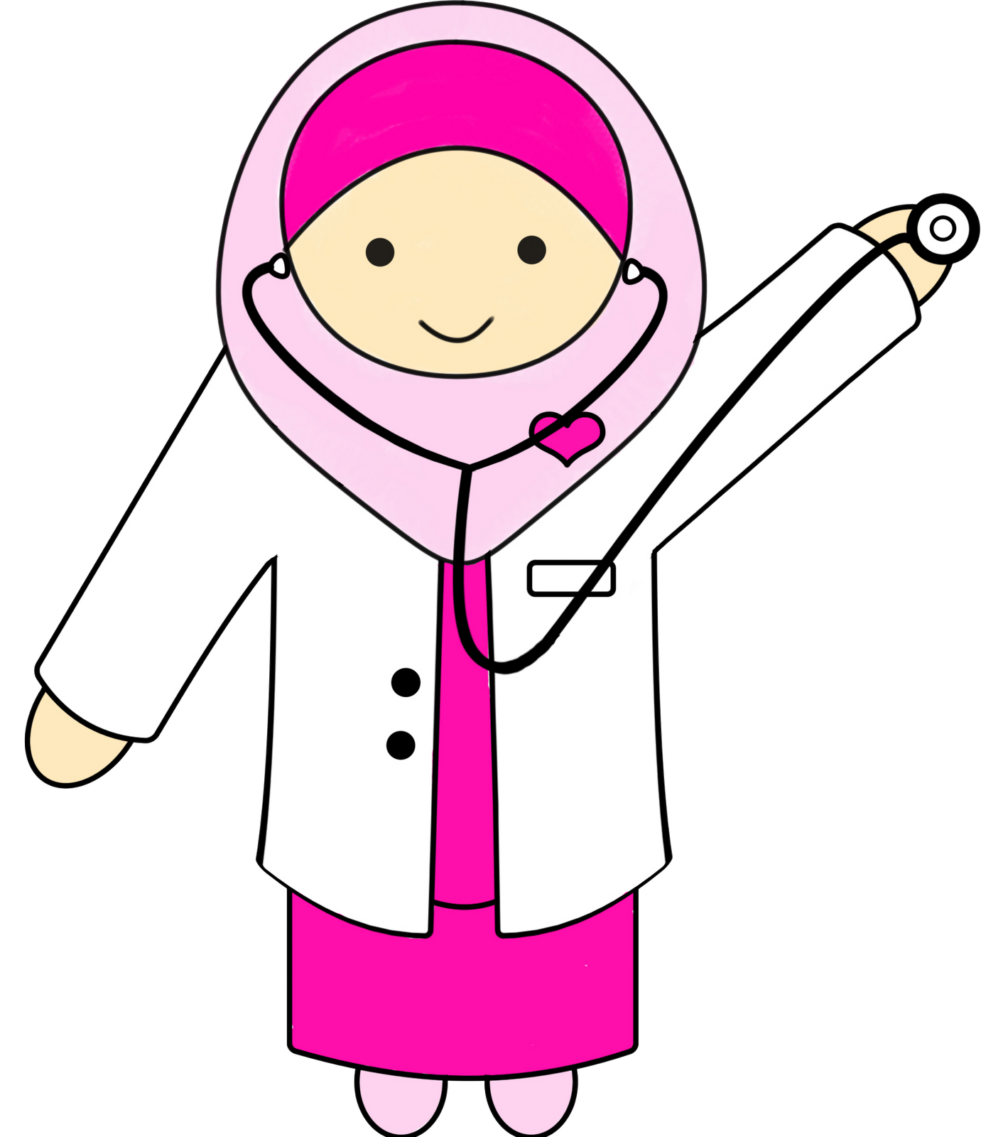 Animasi Gambar Kartun Dokter Muslimah Hijabfest