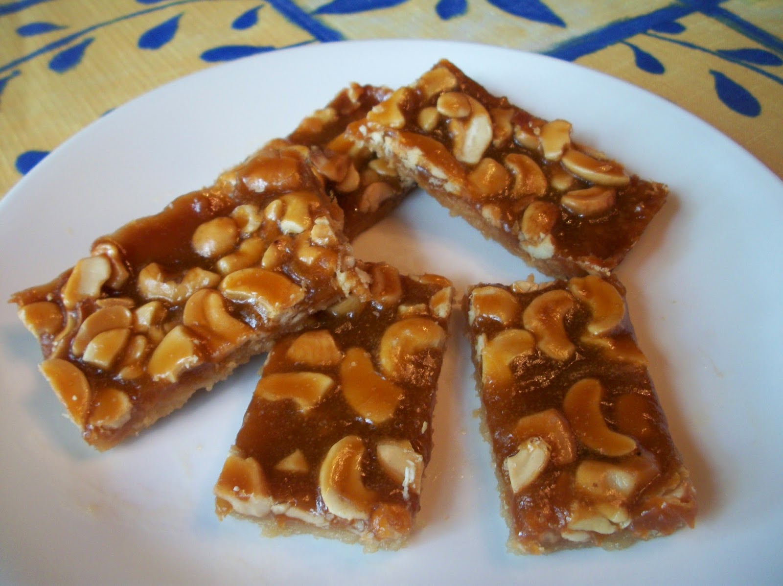 Cook with Sara Butterscotch Cashew Bars