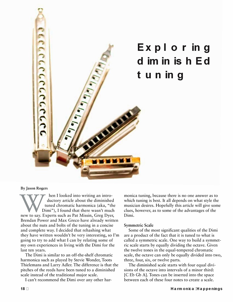 Janela aberta Blogue de harmonica Diminished tuning