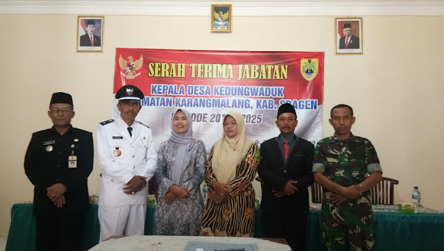 Danramil Karangmalang Hadiri Serah Terima Jabatan Kades Kedungwaduk