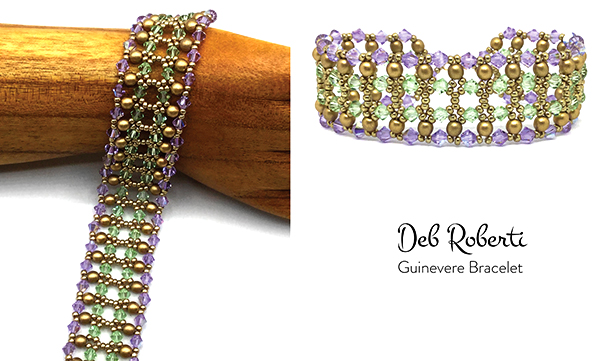 Guinevere Bracelet, free crystal pattern