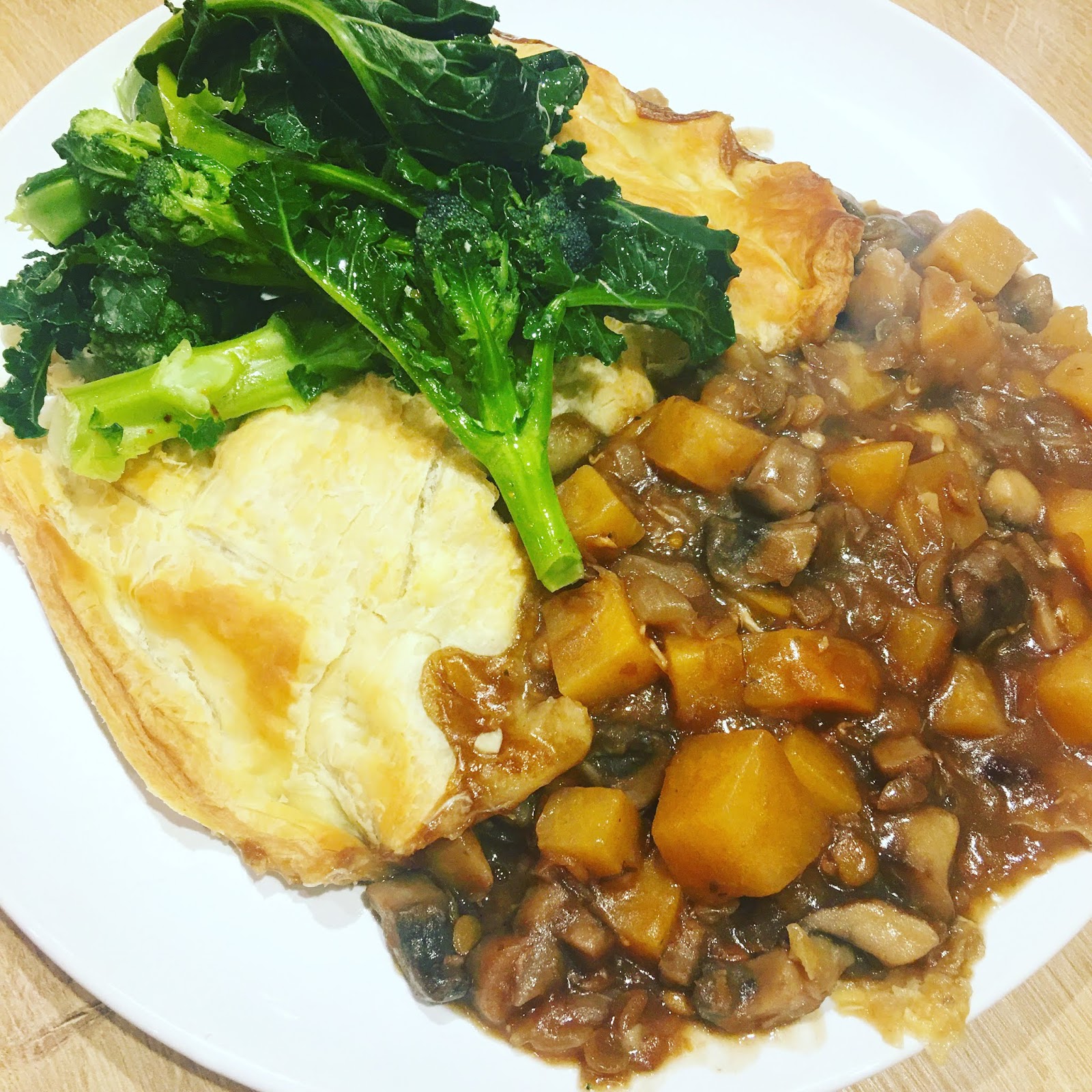 Mushroom, Swede, & Lentil Pie