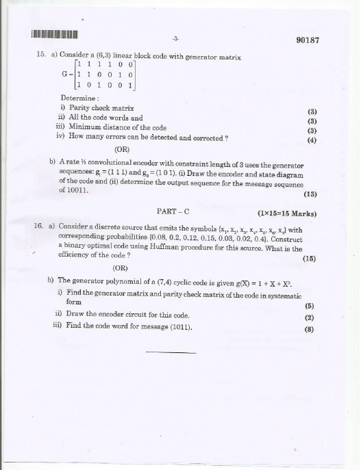 Anna University EC 8501 Digital Communication NOVEMBER/DECEMBER 2019