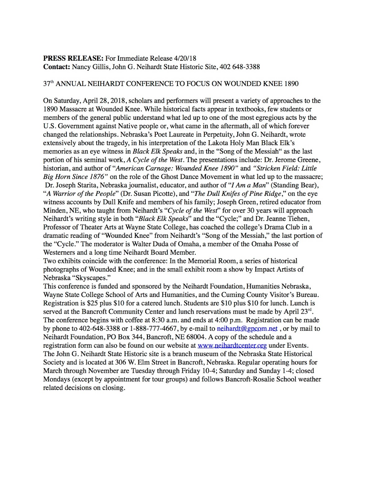 Wounded knee museum image