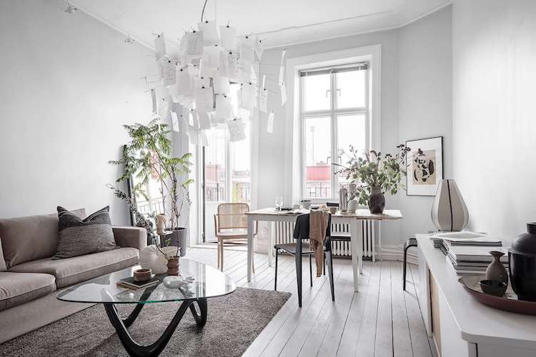 A Small Swedish Apartment In Fresh White and Soft Grey