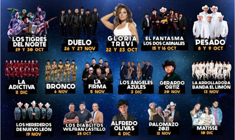 Feria Guadalupe Cartelera de Conciertos 2021 Feria Guadalupe Cartelera de Conciertos 2021