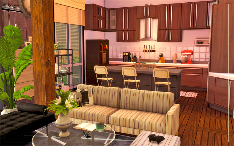 Urban treehouse Contemporary Desert House | Sims 4 Houses