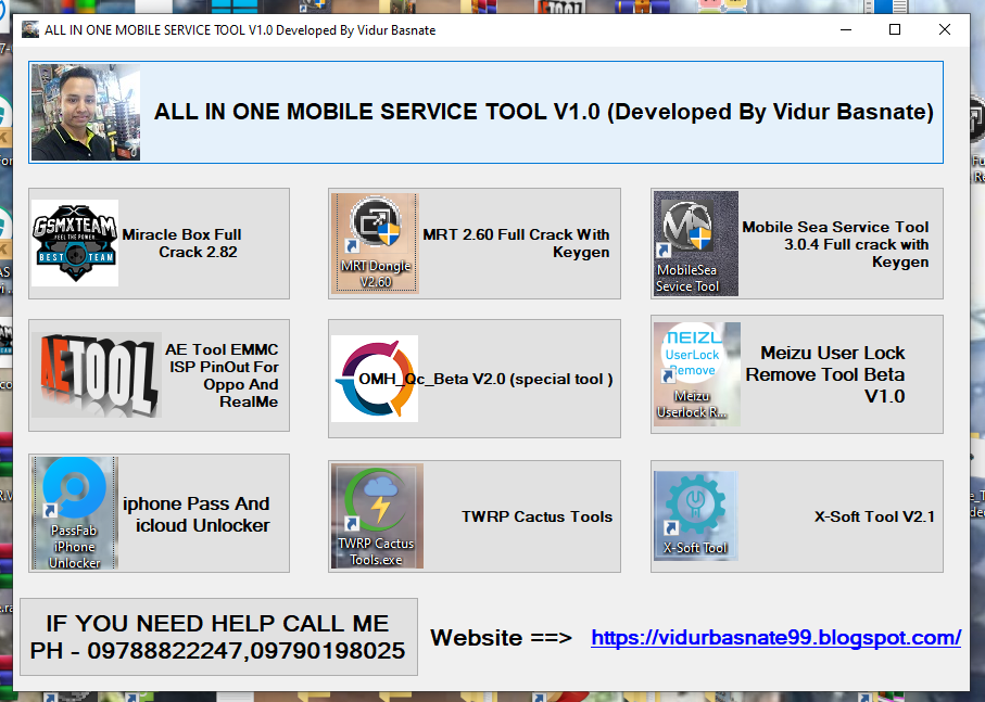 ALL IN ONE MOBILE SERVICE TOOL V1.0 By Vidur Basnate vidurbasnate99