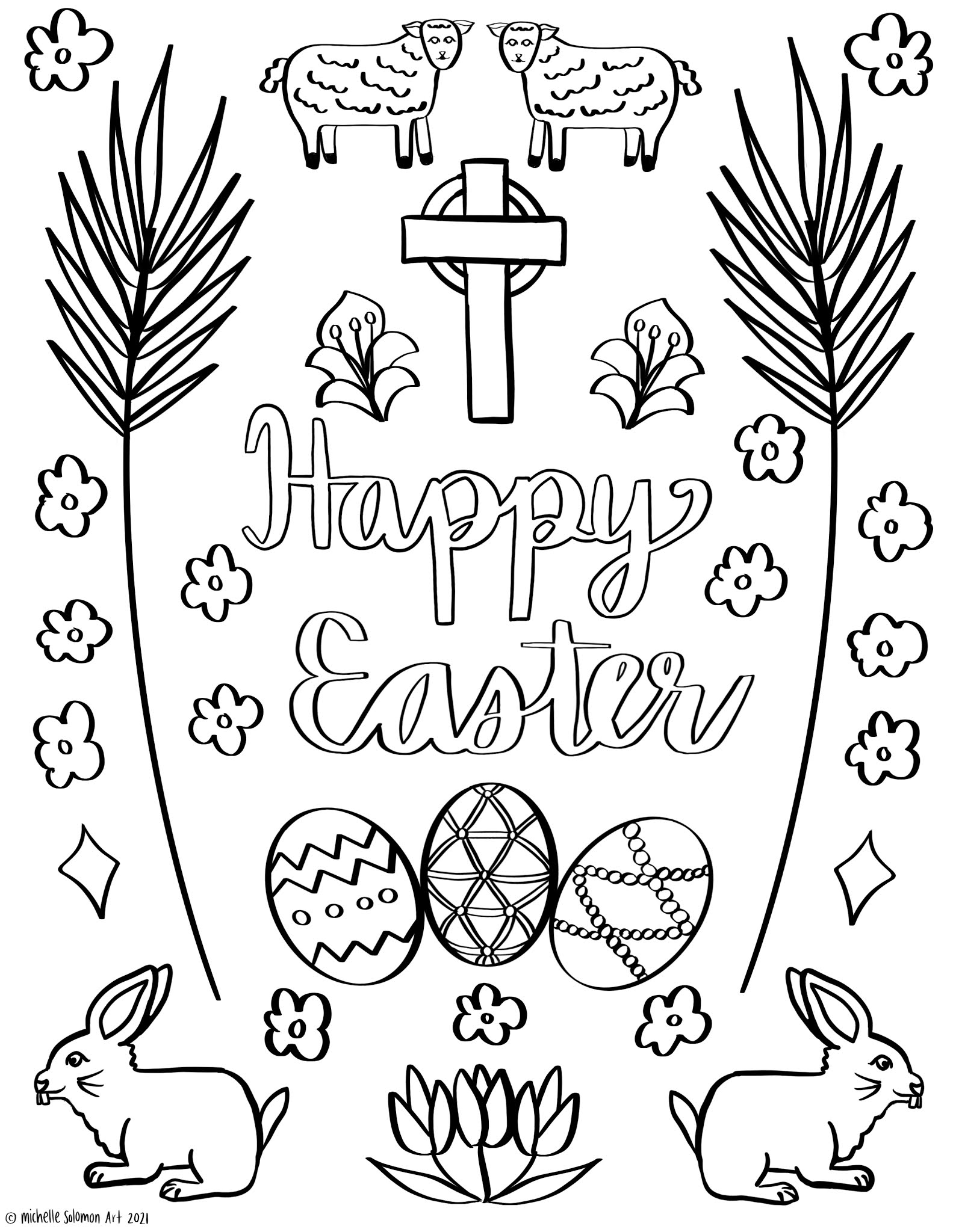 Easter Coloring Page Printable 2021
